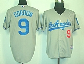 Los Angeles Dodgers #9 Dee Gordon Gray Jerseys,baseball caps,new era cap wholesale,wholesale hats