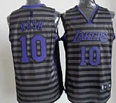 Los Angeles Lakers #10 Steve Nash Black Pinstripe Jerseys,baseball caps,new era cap wholesale,wholesale hats