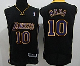 Los Angeles Lakers #10 Steve Nash Black With Purple Authentic Jerseys,baseball caps,new era cap wholesale,wholesale hats