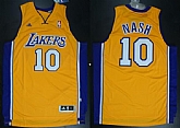 Los Angeles Lakers #10 Steve Nash Revolution 30 Swingman Yellow Jerseys,baseball caps,new era cap wholesale,wholesale hats