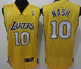 Los Angeles Lakers #10 Steve Nash Yellow Swingman Jerseys,baseball caps,new era cap wholesale,wholesale hats