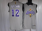 Los Angeles Lakers #12 Brown grey champions Jerseys,baseball caps,new era cap wholesale,wholesale hats