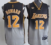 Los Angeles Lakers #12 Dwight Howard Black And Gray Fadeaway Fashion Jerseys,baseball caps,new era cap wholesale,wholesale hats