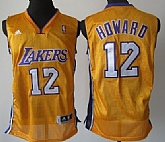Los Angeles Lakers #12 Dwight Howard Yellow Swingman Jerseys,baseball caps,new era cap wholesale,wholesale hats