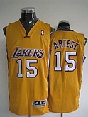 Los Angeles Lakers #15 Ron Artest Yellow Jerseys,baseball caps,new era cap wholesale,wholesale hats