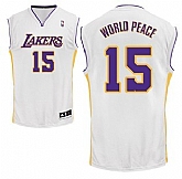 Los Angeles Lakers #15 World Peace White Swingman Jerseys,baseball caps,new era cap wholesale,wholesale hats