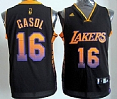 Los Angeles Lakers #16 Paul Gaslo 2012 Vibe Black Fashion Jerseys,baseball caps,new era cap wholesale,wholesale hats