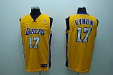 Los Angeles Lakers #17 Andrew Bynum yellow Jerseys,baseball caps,new era cap wholesale,wholesale hats