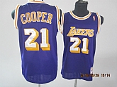 Los Angeles Lakers #21 Cooper Purple Throwback Jerseys,baseball caps,new era cap wholesale,wholesale hats