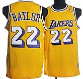 Los Angeles Lakers #22 Elgin Baylor Yellow Authentic Throwback Jerseys