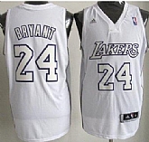 Los Angeles Lakers #24 Kobe Bryant White Jerseys,baseball caps,new era cap wholesale,wholesale hats