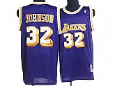 Los Angeles Lakers #32 Magic #Johnson purple Throwback Jerseys,baseball caps,new era cap wholesale,wholesale hats