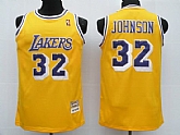 Los Angeles Lakers #32 Magic #Johnson yellow Throwback Jerseys,baseball caps,new era cap wholesale,wholesale hats