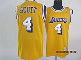 Los Angeles Lakers #4 Scott Yellow Throwback Jerseys,baseball caps,new era cap wholesale,wholesale hats
