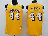 Los Angeles Lakers #44 Jerry West yellow Throwback Jerseys,baseball caps,new era cap wholesale,wholesale hats