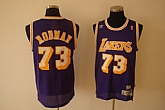 Los Angeles Lakers #73 Dennis Rodman purple Jerseys,baseball caps,new era cap wholesale,wholesale hats