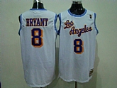 Los Angeles Lakers #8 Kobe Bryant White Throwback Jerseys,baseball caps,new era cap wholesale,wholesale hats
