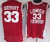 Lower Merion #33 Kobe Bryant Red Throwback Jerseys,baseball caps,new era cap wholesale,wholesale hats