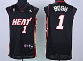 Miami Heat #1 Bosh mesh black Swingman Jerseys,baseball caps,new era cap wholesale,wholesale hats