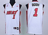 Miami Heat #1 Bosh mesh white Swingman Jerseys,baseball caps,new era cap wholesale,wholesale hats