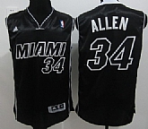Miami Heat #34 Ray Allen 2012 All Black With White Authentic Jerseys,baseball caps,new era cap wholesale,wholesale hats