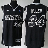 Miami Heat #34 Ray Allen Revolution 30 Swingman All Black With White Jerseys,baseball caps,new era cap wholesale,wholesale hats