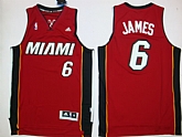 Miami Heat #6 James Revolution 30 Red Authentic Jerseys,baseball caps,new era cap wholesale,wholesale hats