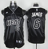 Miami Heat #6 James black white letters Jerseys,baseball caps,new era cap wholesale,wholesale hats