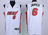 Miami Heat #6 James mesh white Swingman Jerseys,baseball caps,new era cap wholesale,wholesale hats
