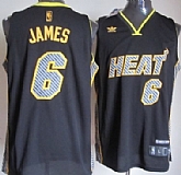 Miami Heat #6 LeBron James Black Electricity Fashion Jerseys,baseball caps,new era cap wholesale,wholesale hats