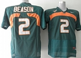 Miami Hurricanes #2 Jon Beason Green NCAA Jerseys,baseball caps,new era cap wholesale,wholesale hats