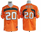 Miami Hurricanes #20 Reed Orange NCAA Jerseys,baseball caps,new era cap wholesale,wholesale hats
