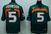 Miami Hurricanes #5 Johnson Green NCAA Jerseys,baseball caps,new era cap wholesale,wholesale hats