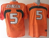 Miami Hurricanes #5 Johnson Orange NCAA Jerseys,baseball caps,new era cap wholesale,wholesale hats