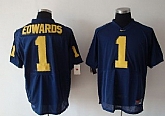 Michigan Wolverines #1 Edwards Navy Blue NCAA Jerseys,baseball caps,new era cap wholesale,wholesale hats