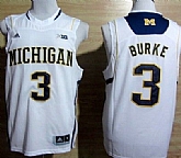 Michigan Wolverines #3 Trey Burke White Big 10 Patch Jerseys,baseball caps,new era cap wholesale,wholesale hats