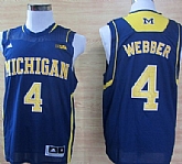 Michigan Wolverines #4 Chirs Webber Navy Blue Big 10 Patch Jerseys,baseball caps,new era cap wholesale,wholesale hats