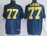 Michigan Wolverines #77 Long Navy Blue NCAA Jerseys,baseball caps,new era cap wholesale,wholesale hats