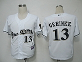 Milwaukee Brewers #13 Greinke white cool base Jerseys,baseball caps,new era cap wholesale,wholesale hats