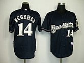Milwaukee Brewers #14 Mcgehee Black Jerseys,baseball caps,new era cap wholesale,wholesale hats