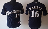 Milwaukee Brewers #16 Aramis Ramirez Blue Jerseys,baseball caps,new era cap wholesale,wholesale hats