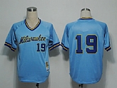 Milwaukee Brewers #19 Yount Blue M&N 1982 Jerseys,baseball caps,new era cap wholesale,wholesale hats