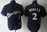 Milwaukee Brewers #2 Nyjer Morgan Navy Blue Jerseys,baseball caps,new era cap wholesale,wholesale hats