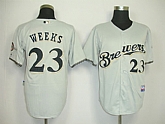 Milwaukee Brewers #23 Weeks Cream Jerseys,baseball caps,new era cap wholesale,wholesale hats