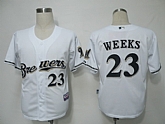 Milwaukee Brewers #23 weeks white cool base Jerseys,baseball caps,new era cap wholesale,wholesale hats