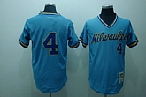 Milwaukee Brewers #4 Paul Molitor blue Jerseys,baseball caps,new era cap wholesale,wholesale hats
