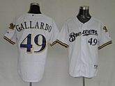 Milwaukee Brewers #49 Yovani Gallardo white Jerseys,baseball caps,new era cap wholesale,wholesale hats