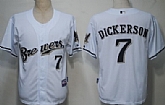 Milwaukee Brewers #7 Dickerson White Jerseys,baseball caps,new era cap wholesale,wholesale hats