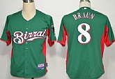 Milwaukee Brewers #8 Ryan Braun Green BP Jerseys,baseball caps,new era cap wholesale,wholesale hats
