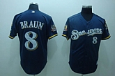 Milwaukee Brewers #8 Ryan Braun blue Jerseys,baseball caps,new era cap wholesale,wholesale hats